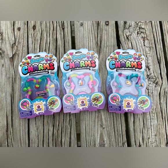 TANGLE Charms Cuties Fruit Color Rush Pet Peeps Fidget Wearable Kid Toy Bracelet - Picture 2 of 9